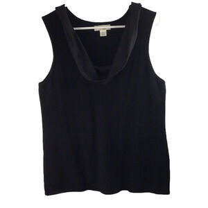 Christopher and Banks Black Cowl-neck Sleeveless Sweater Sz X-Large